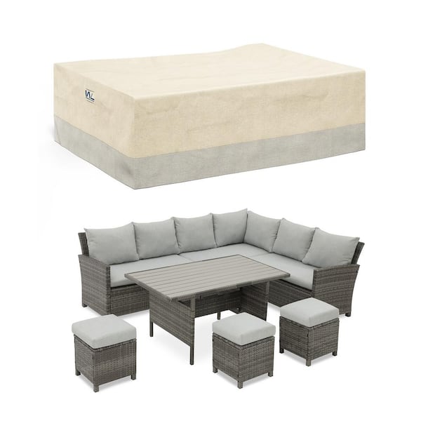 SUNVIVI Heavy Duty Outdoor Patio Furniture Cover for Outdoor Sectional Sofa