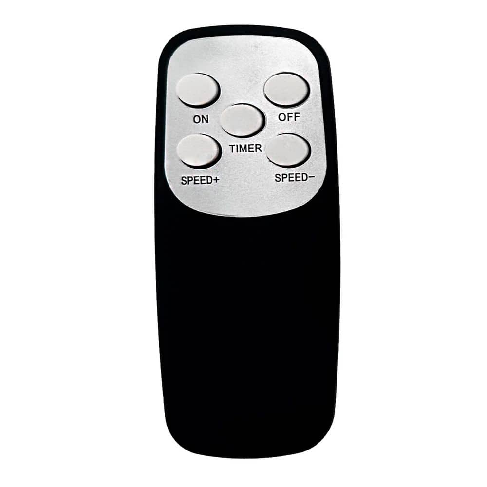 Vie Air 16 Inch Black Aluminum Remote Controlled Oscillating Pedestal Fan