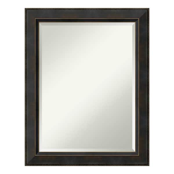 Amanti Art Medium Rectangle Bronze Beveled Glass Modern Mirror (28.5 in. H x 22.5 in. W)