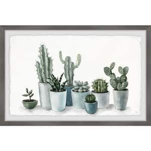 "Growing Cactus and Succulents" by Parvez Taj Framed Nature Art Print 16 in. x 24 in.