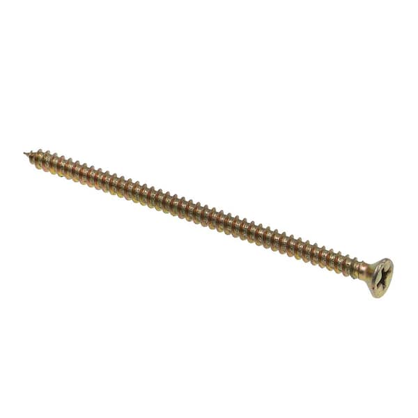 Prime-Line #7 x 3 in. Phillips Drive Sheet Flat Head Yellow Zinc Metal Screws (75-Pack)