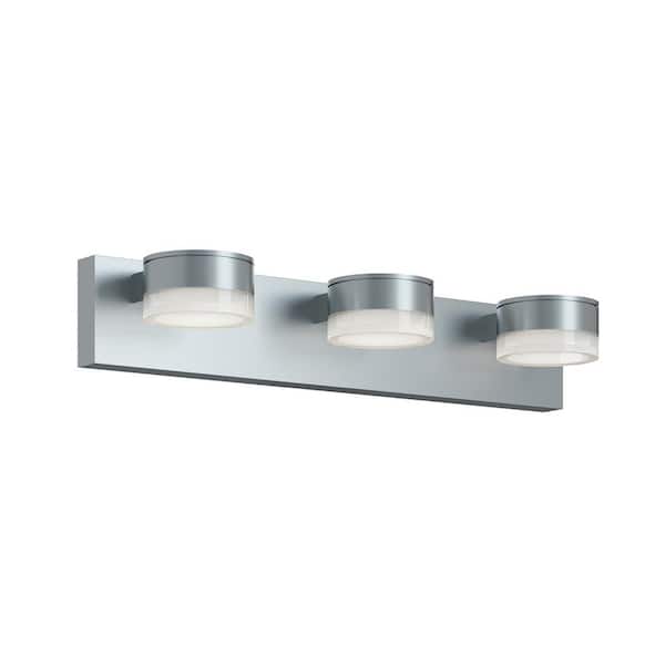 AFX Emma 24 in. 3 Light Satin Nickel LED Vanity Light