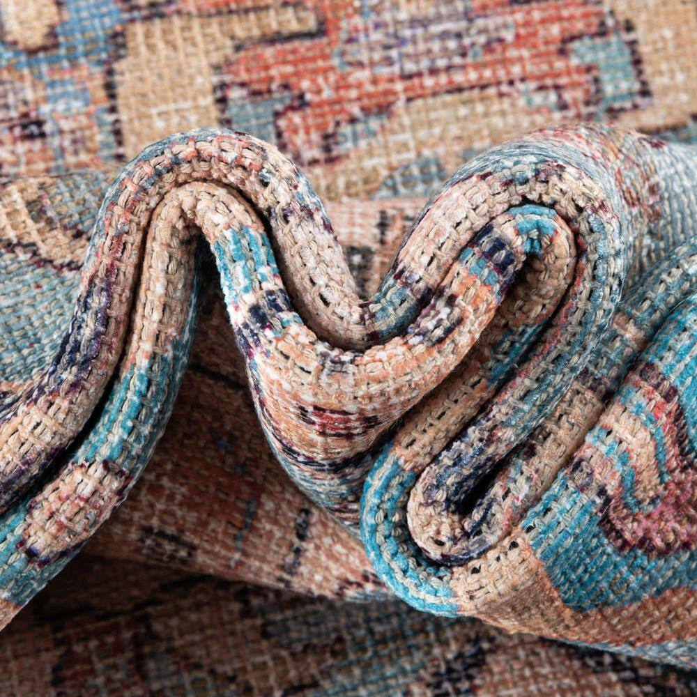 Blue Flat Woven Reversible Runner Rug