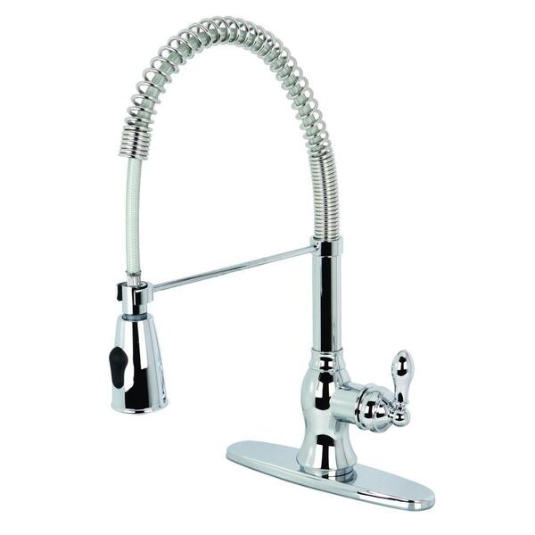 Kingston Brass Single-Handle Pull-Down Sprayer Kitchen Faucet in Chrome