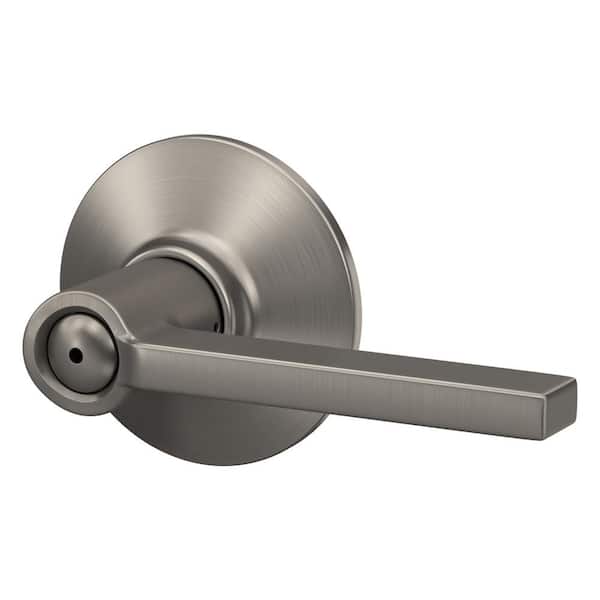 Latitude Satin Nickel Privacy Bed/Bath Door Lever (4-Pack) Latitude Satin Nickel Privacy Bed/Bath Door Lever (4-Pack)