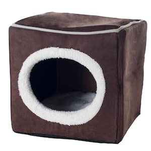 Small Dark Coffee Cozy Cave Pet Cube
