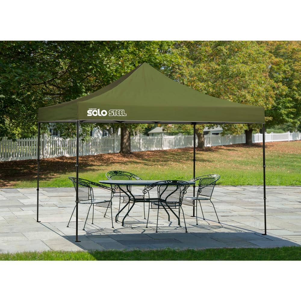 Olive Green 10' x 10' Steel Pop-Up Canopy