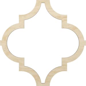 33 in. W x 33 in. H x-3/8 in. T Small Marrakesh Decorative Fretwork Wood Ceiling Panels, Birch