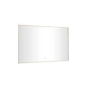 36 in. W x 60 in. H Rectangular Framed LED Lighted Wall Mounted Bathroom Vanity Mirror with High Lumen and Anti-Fog