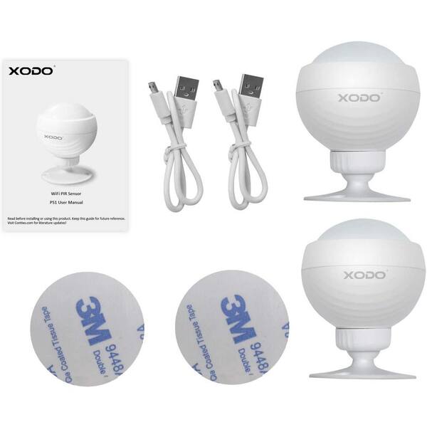 Xodo Wi-Fi Smart Wireless Security Door Sensor Wireless Home Security Sensor Alarm (2-Pack)