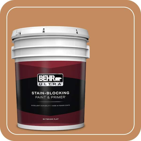 BEHR ULTRA 5 gal. #PPU3-13 Glazed Ginger Flat Exterior Paint & Primer