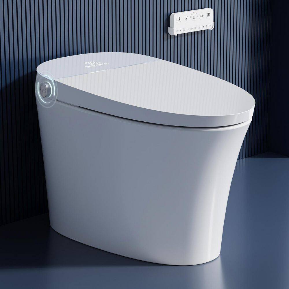 ADA Elongated Smart Bidet Toilet 1.27 GPF in White with Auto Open/Close, Foam Shield, UVC-Clean Water Tech, Heated Seat price history on PriceWatchPro