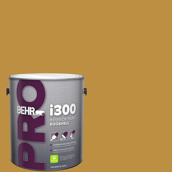 BEHR PRO 1 gal. #340D-6 Fervent Brass Eggshell Interior Paint