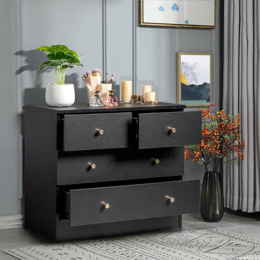Black 4-Drawer 25. 98 in. Wide Chest of Drawers price history on PriceWatchPro