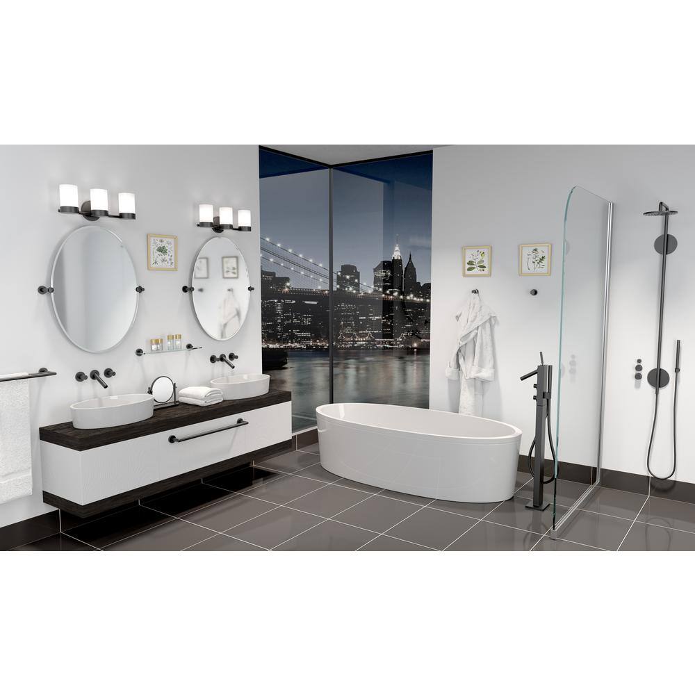 Matte Black Modern Double Robe Hook for Bathroom