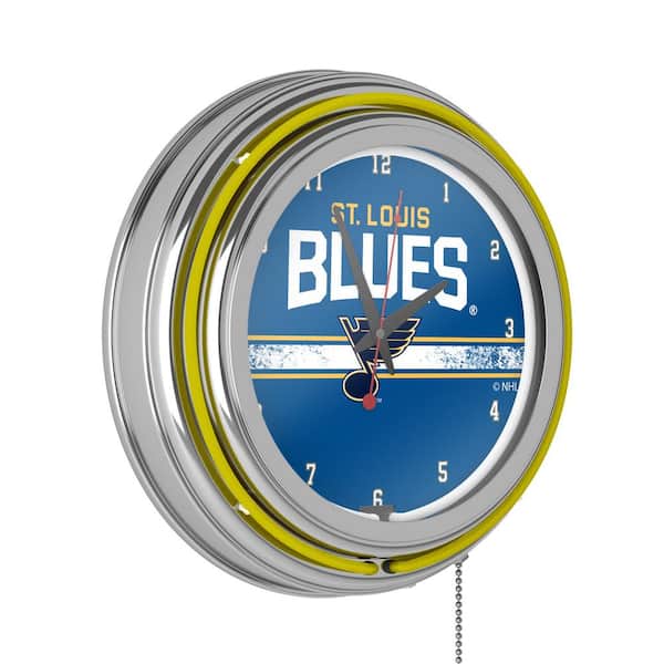 Unbranded St. Louis Blues Yellow Logo Lighted Analog Neon Clock