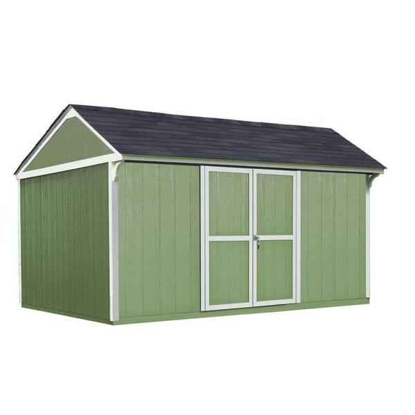 Handy Home Products Lexington 12 ft. x 10 ft. Wood Storage Shed with Floor
