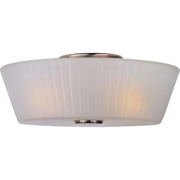 Finesse 3-Light Satin Nickel Flush Mount
