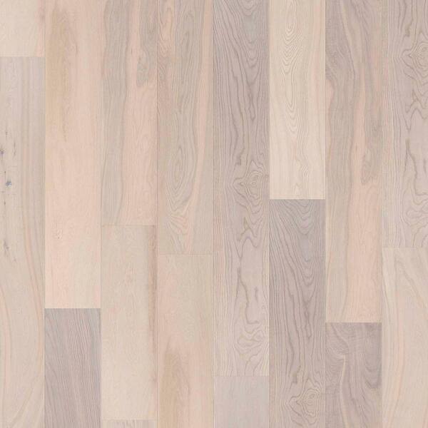 Solidfloor Take Home Sample - Calista Oak Rustic White Engineered Hardwood Flooring - 7-31/64 in. x 8 in.