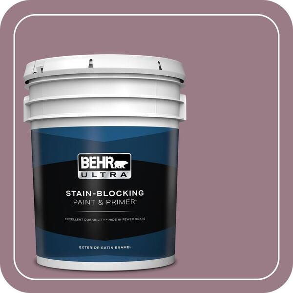 BEHR ULTRA 5 gal. #T15-19 Mulberry Wine Satin Enamel Exterior Paint & Primer