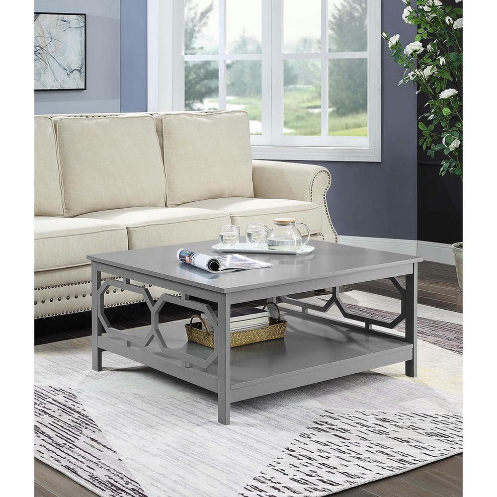 Omega Gray Square 36" Wood Coffee Table