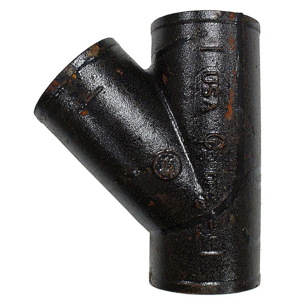 AB and I Foundry 3 in. Cast-Iron 45-Degree No-Hub Wye
