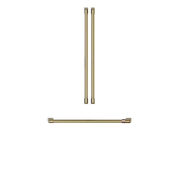 Cafe French Door Refrigerator Handle Kit in Brushed Brass CXLB3H3PMCG - The  Home Depot