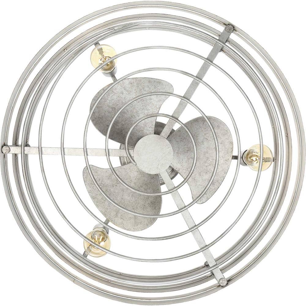 Gulliver Galvanized 24" Rustic Chandelier Ceiling Fan with Remote