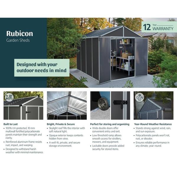 CANOPIA by PALRAM Rubicon 8 ft. W x 8 ft. D Resin Plastic Outdoor