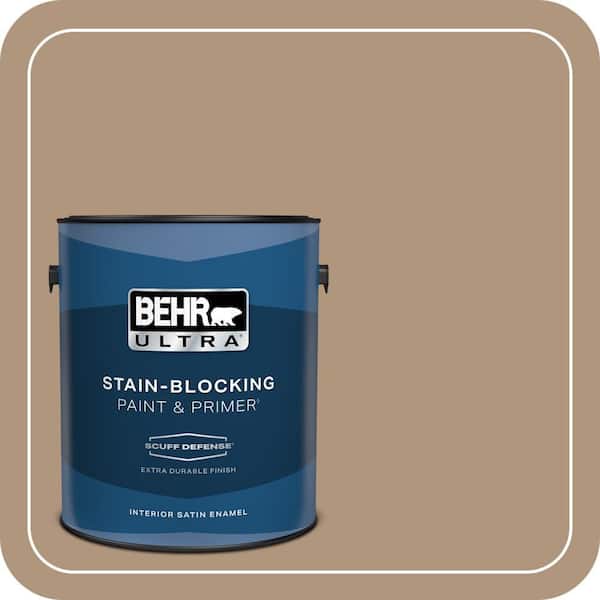 BEHR ULTRA 1 gal. Home Decorators Collection #HDC-WR14-3 Roasted Hazelnut Extra Durable Satin Enamel Interior Paint & Primer