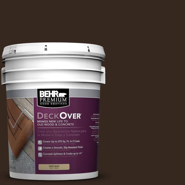 BEHR Premium DeckOver 5 gal. #SC-105 Padre Brown Solid Color Exterior Wood and Concrete Coating