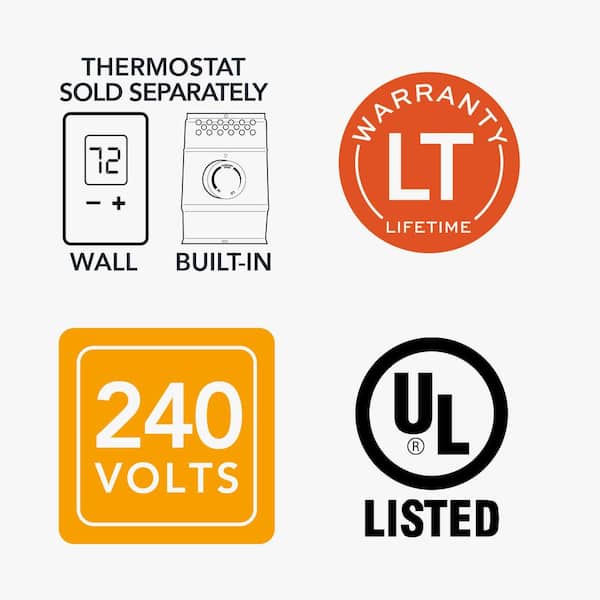 Fahrenheat 96.25-in 240-Volt 2000-Watt Standard Electric Baseboard Heater  in the Electric Baseboard Heaters department at