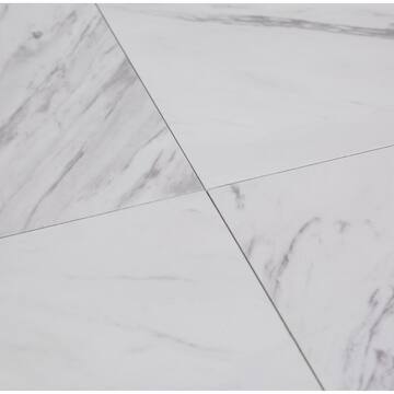 TrafficMaster Carrera Marble Tile 4 MIL 12 in. W x 24in. L Water Protection Peel and Stick Vinyl Tile Flooring (30 sq. ft./case) SS11203
