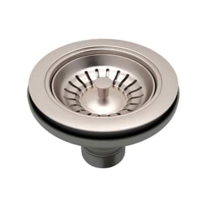 Rohl 739STN Basket Strainer with Pop-Up Controls Satin Nickel 