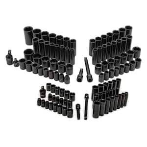 3/8 in. and 1/2 in. Drive Master Impact Socket Set (108-Piece)