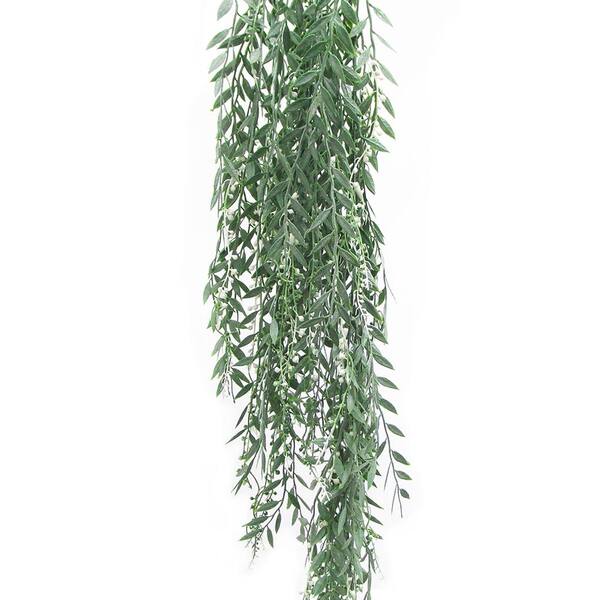 37.5 in Green Artificial Amaranthus Flower Hanging Plant Greenery