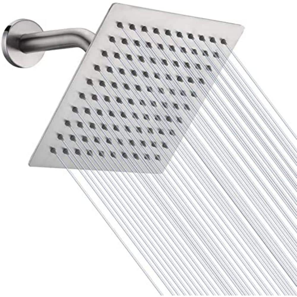 Rain Shower head 3-Spray Patterns with 1.8 GPM 8 in. Wall Mount Rain Fixed 