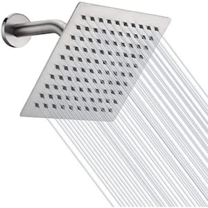 Rain Shower head 3-Spray Patterns with 1.8 GPM 8 in. Wall Mount Rain Fixed Shower Head in Brushed Nickel.
