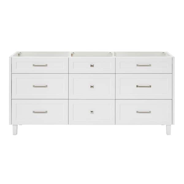 Monroe 72 in. W x 21.5 in. D x 34.5 in. H Bath Vanity Cabinet without Top in White