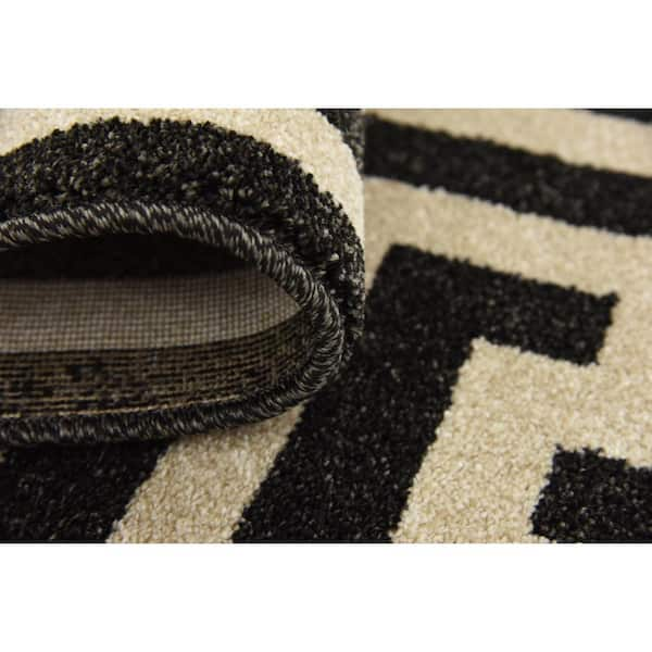 GAD Greek Key High Quality Indoor Outdoor Area Rug Black (As Is Item) - Bed  Bath & Beyond - 31827644