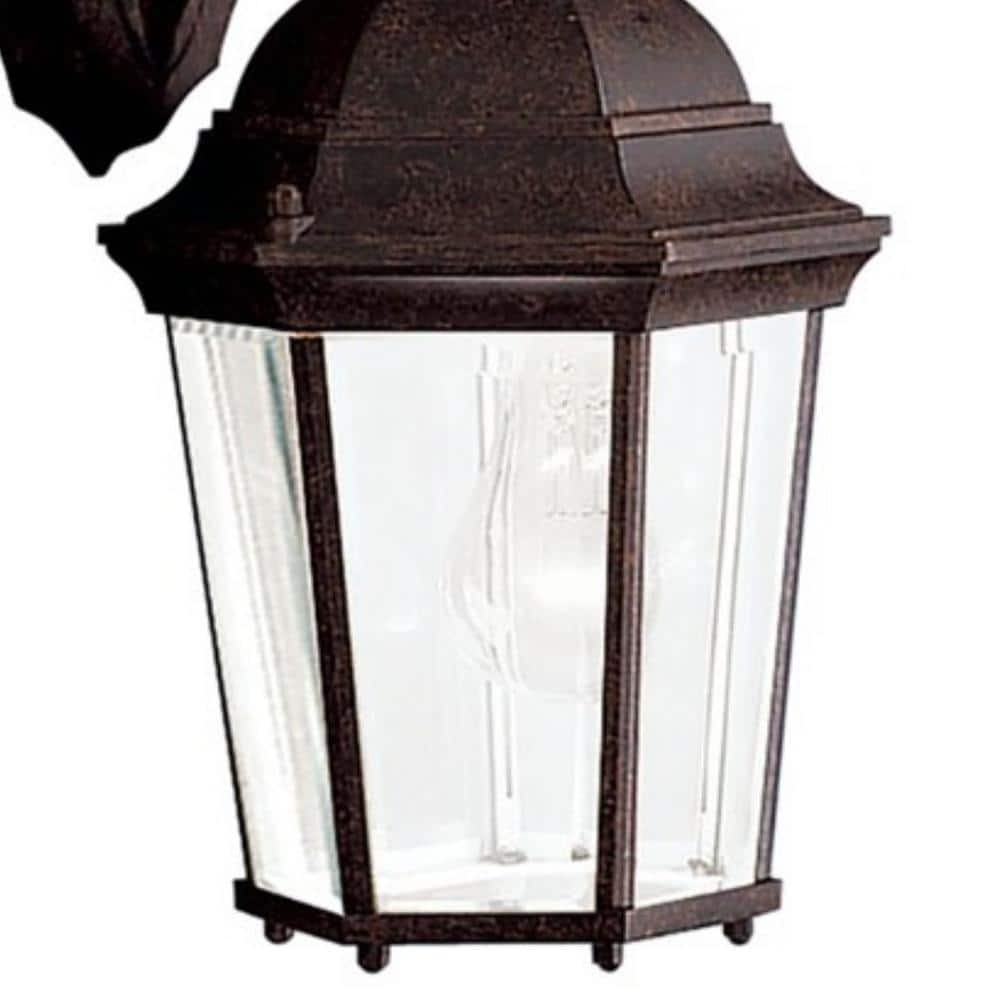 Classic Colonial Black Lantern Sconce with Clear Beveled Glass