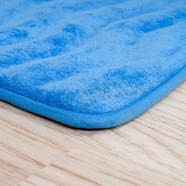 Memory Foam 2-piece Bath Mat Set - Blue