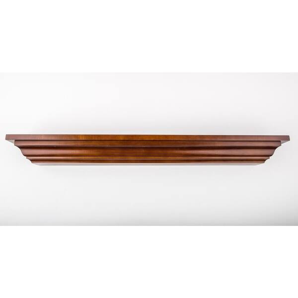 Unbranded 60 in. L x 5 in. D Floating Mahogany Crown Molding Decorative Ledge Shelf