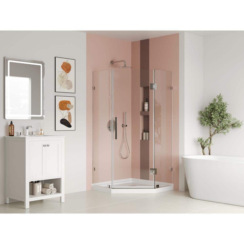 White 36" x 36" Neo-Angle Acrylic Shower Base