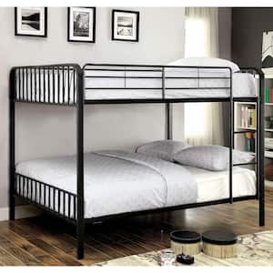Diarra Black Full over Full Bunk Bed with Attached Ladder