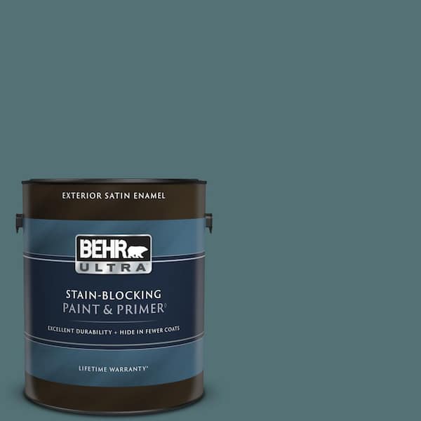 BEHR ULTRA 1 gal. Home Decorators Collection #HDC-CL-22 Sophisticated Teal Satin Enamel Exterior Paint & Primer