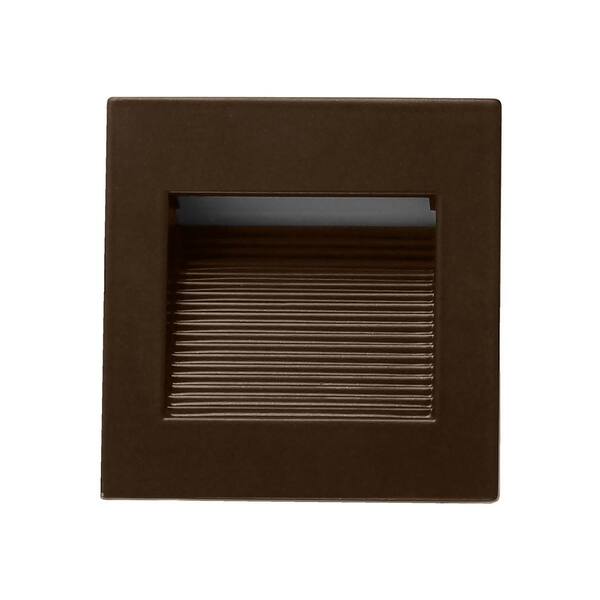 NICOR Square Oil-Rubbed Bronze Indoor and Outdoor Integrated LED Landscape Step Light