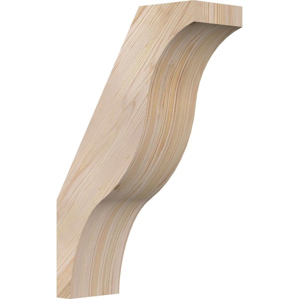 Ekena Millwork 5 1/2"W x 14"D x 22"H Funston Smooth Knee Brace, Douglas Fir