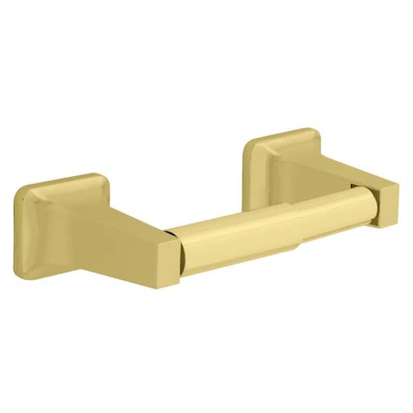 Franklin Brass Futura Double Post Toilet Paper Holder in Polished Brass