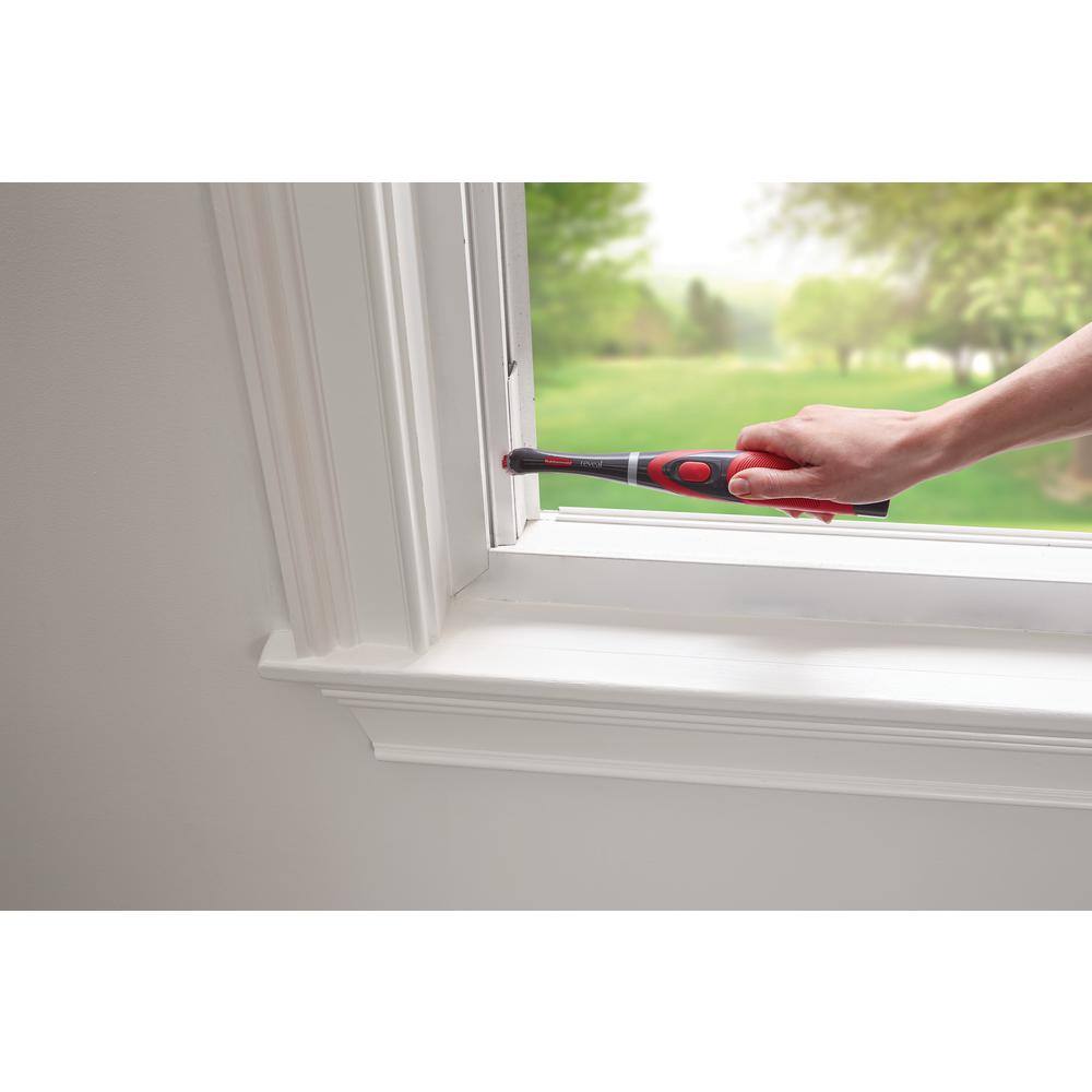 Gray and Red Cordless Electric Power Scrubber with Grip Handle